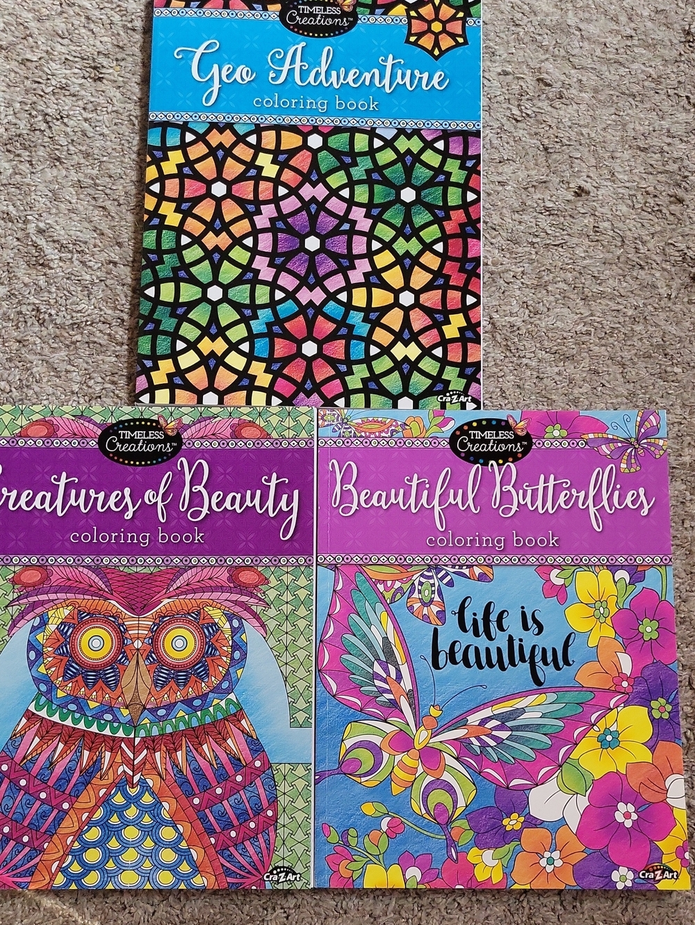 Cra-Z-Art's Timeless Creations Coloring Books - Set Of 3